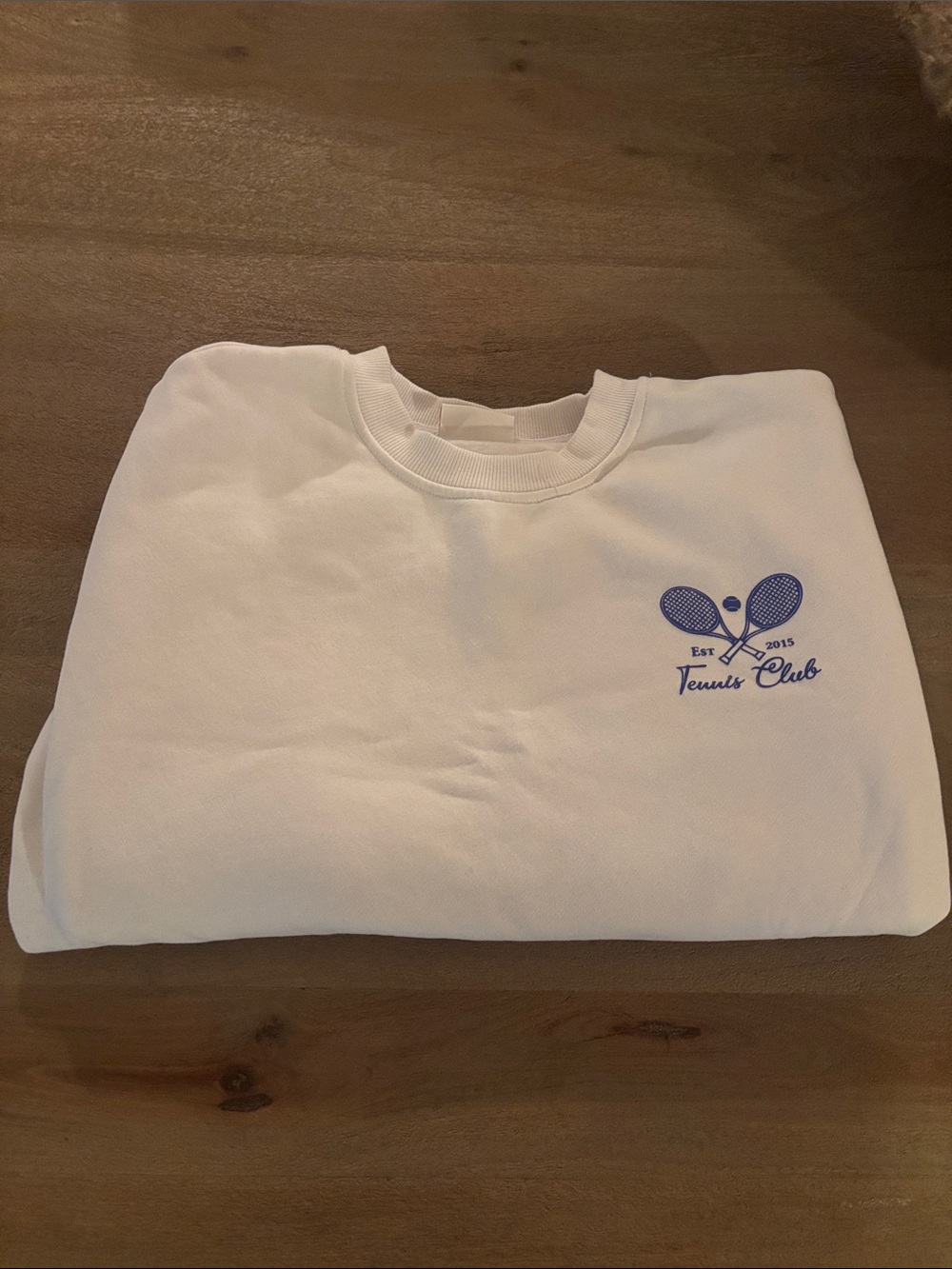 White Tennis Club Graphic Sweatshirt for Kids